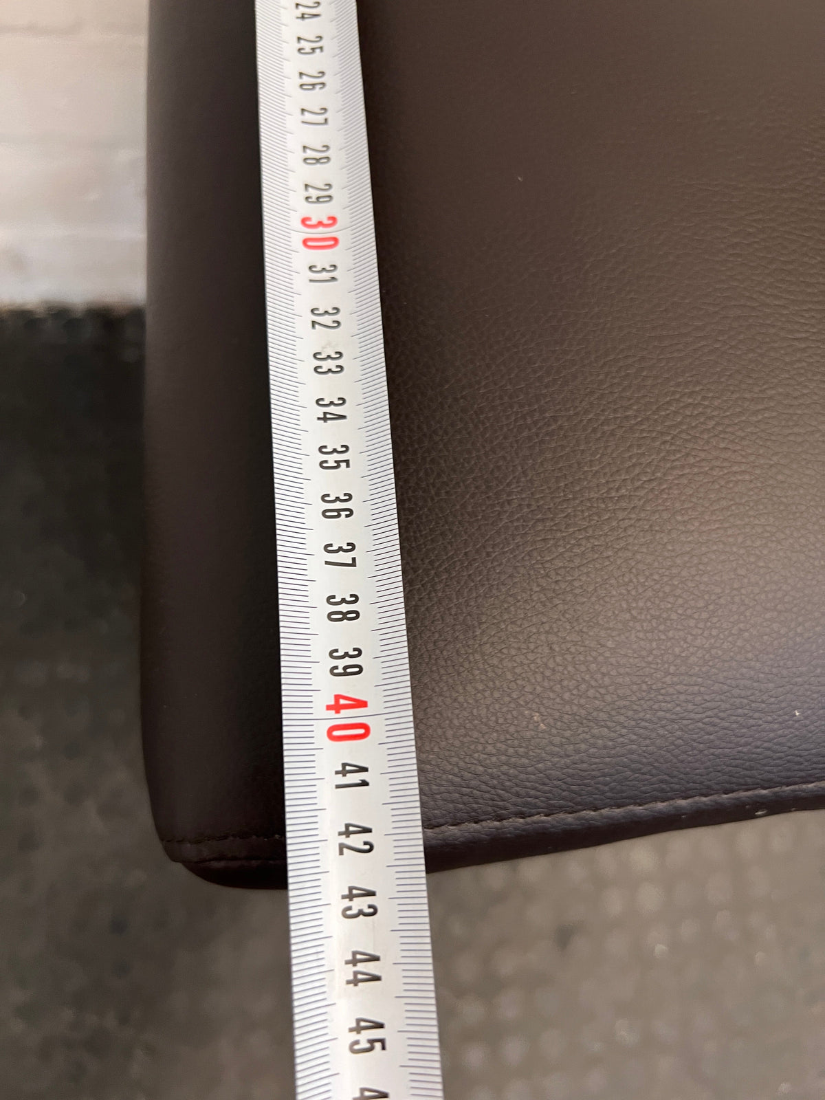 Brown Pleather Barstool - PRICE DROP