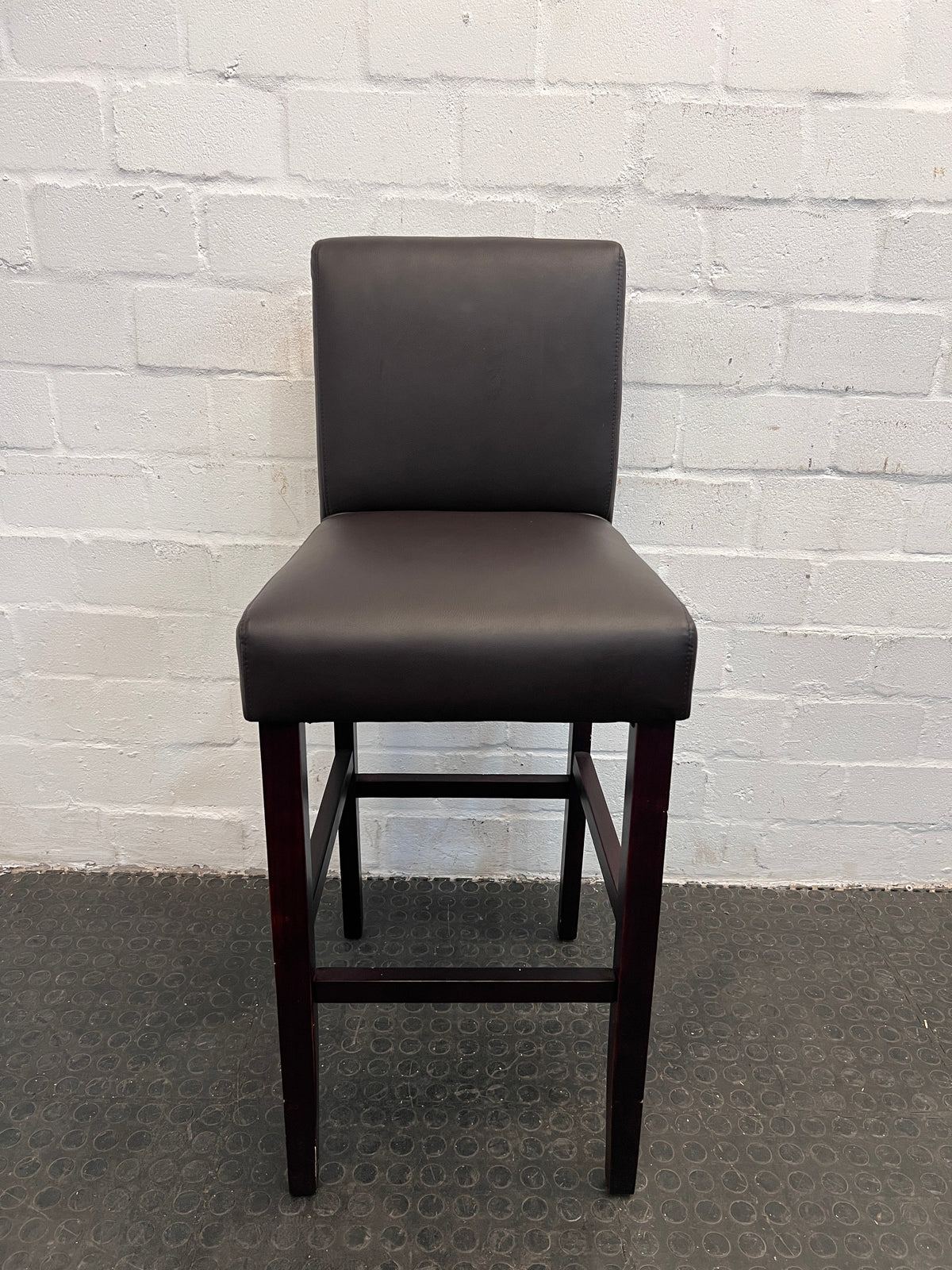 Brown Pleather Barstool - PRICE DROP