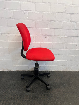 Red Typist Chair on Wheels