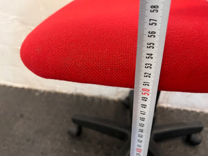 Red Typist Chair on Wheels