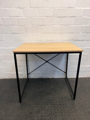 Light Wood Print Steel Framed Desk