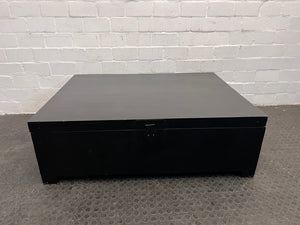 Black Square Wooden Storage Kist