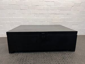 Black Square Wooden Storage Kist