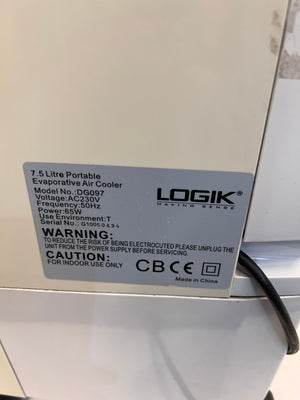 Logik 7.5l Portable Evaporative Air Cooler  (DG097)