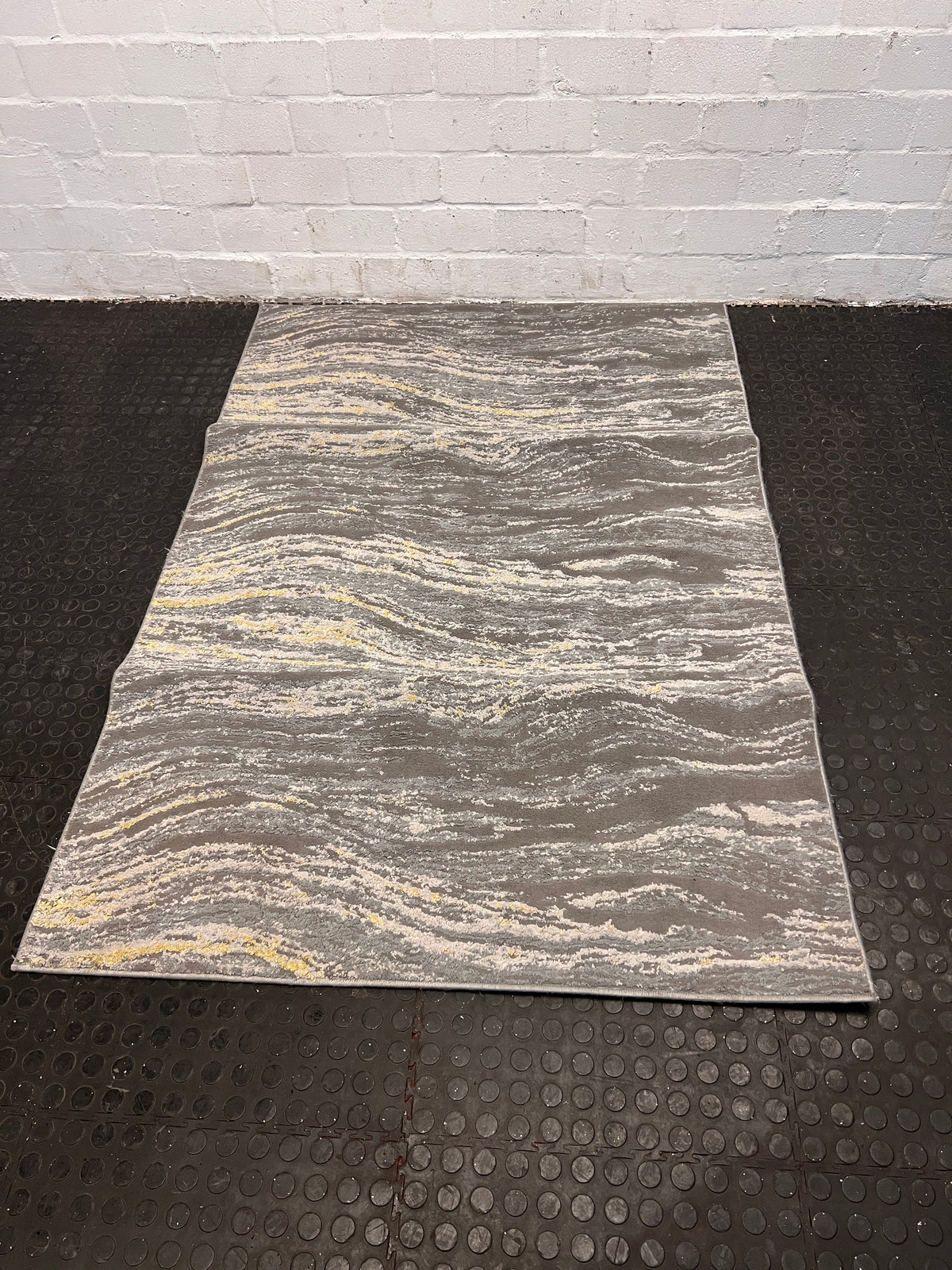 Grey and Gold Lounge Center Carpet 180 x 120cm - PRICE DROP