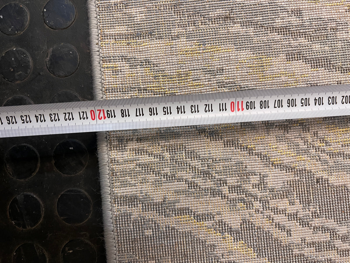 Grey and Gold Lounge Center Carpet 180 x 120cm - PRICE DROP