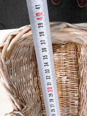 White Washed Picnic Basket