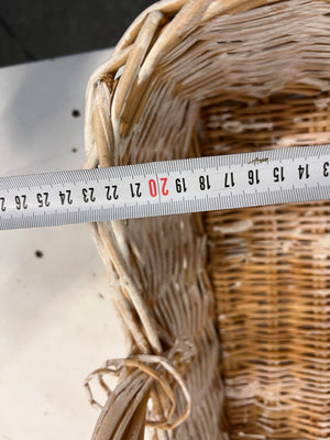 White Washed Picnic Basket