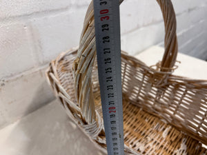 White Washed Picnic Basket