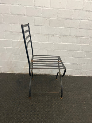 Iron Slatted Outdoor Chair (Some Rust)