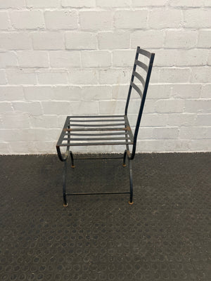 Iron Slatted Outdoor Chair (Some Rust)