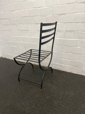 Iron Slatted Outdoor Chair (Some Rust)