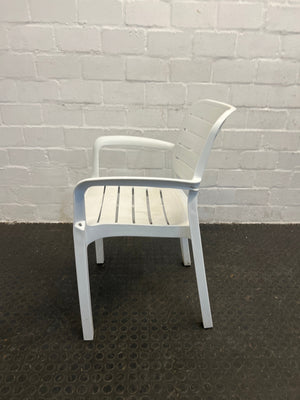 White Plastic Outdoor Chair