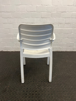 White Plastic Outdoor Chair