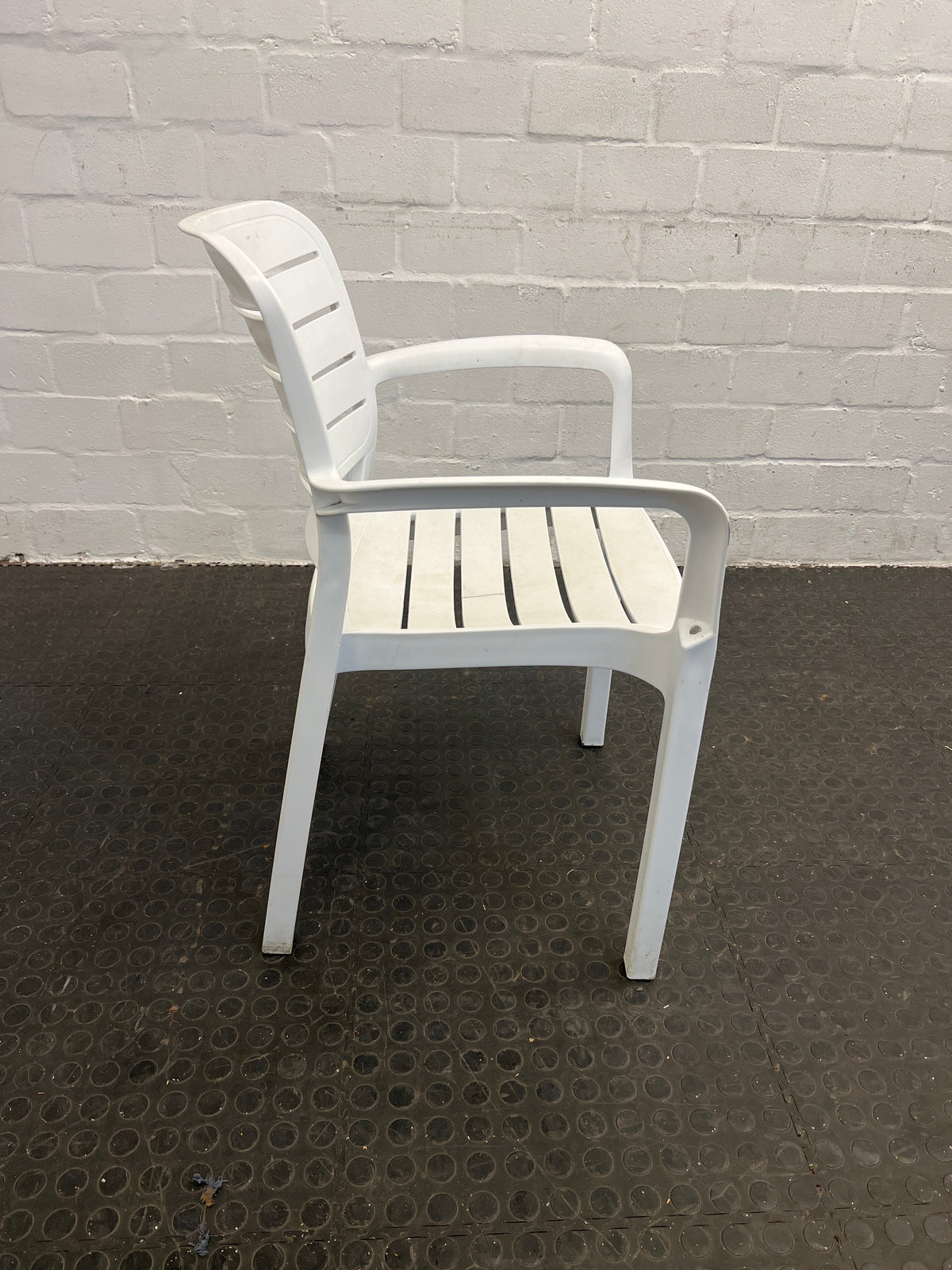 White Plastic Outdoor Chair