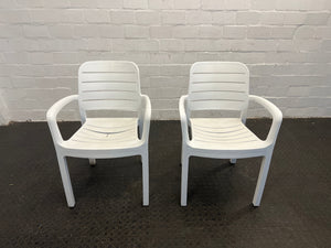 White Plastic Outdoor Chair