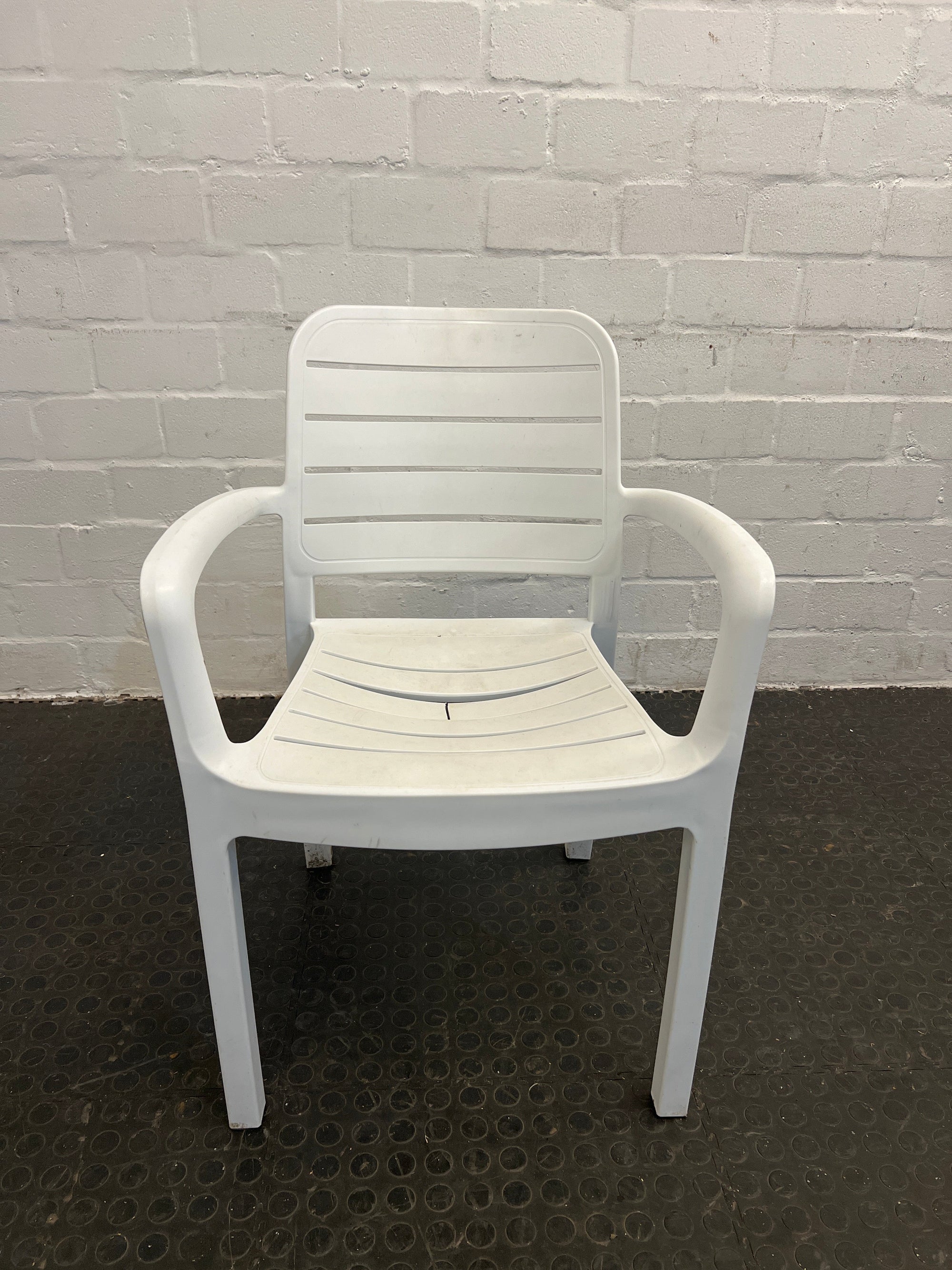 White Plastic Outdoor Chair