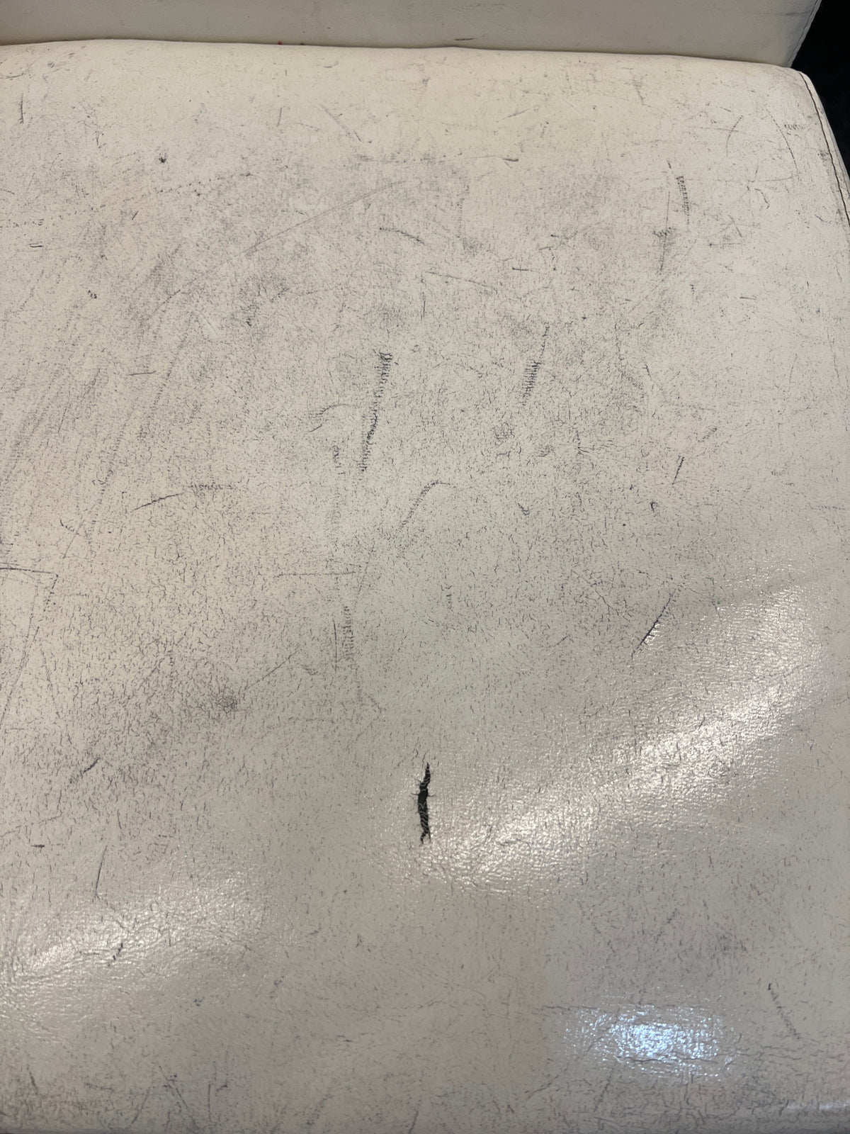 White Pleather Dining Chairs - PRICE DROP