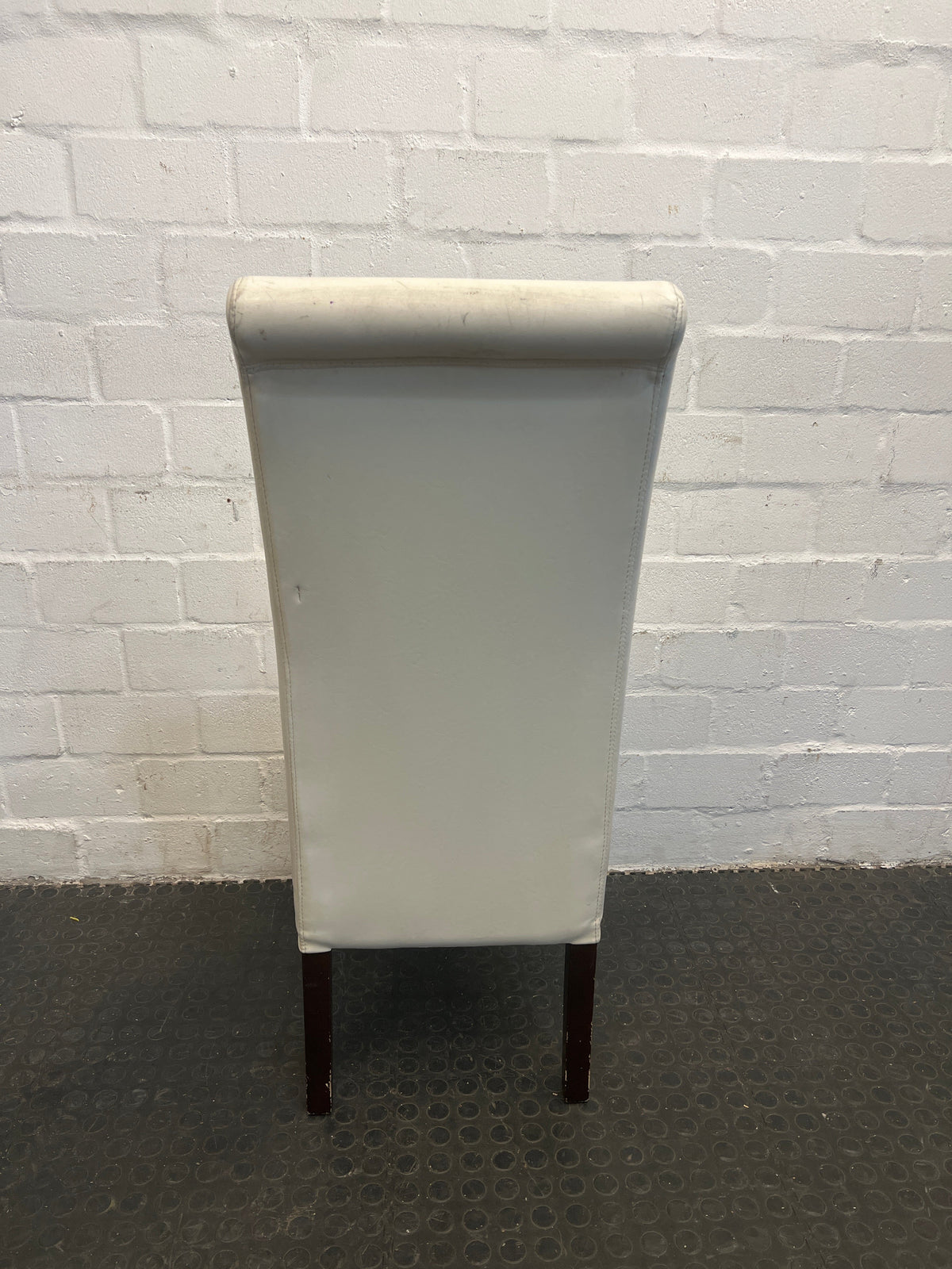White Pleather Dining Chairs - PRICE DROP