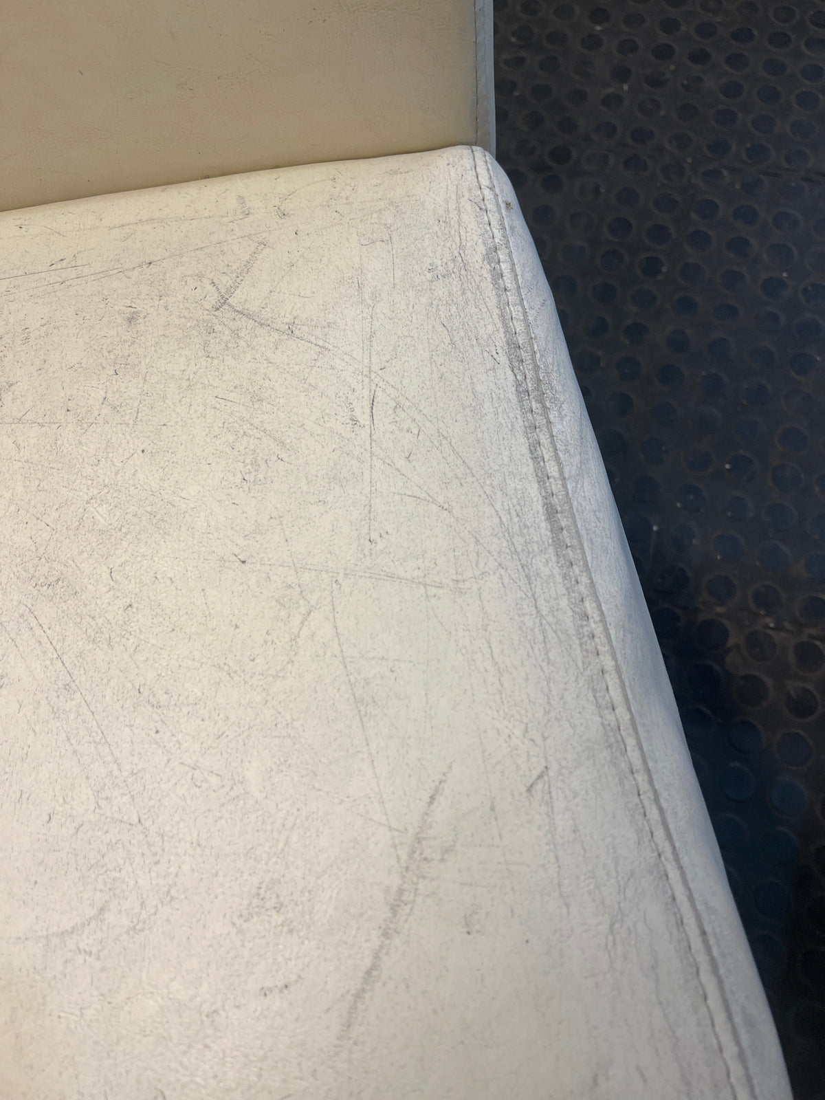 White Pleather Dining Chairs - PRICE DROP