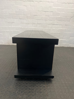 Black Two Door Tv Cabinet with Shelving Space - REDUCED