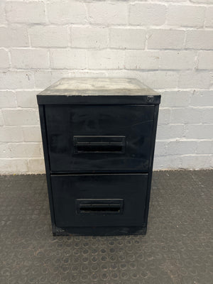 Black Two Drawer Credenza - REDUCED