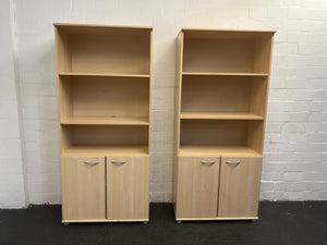 Light Wood Print Wall Unit