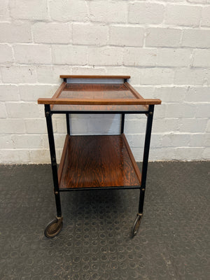 Wooden Serving Table on Wheels