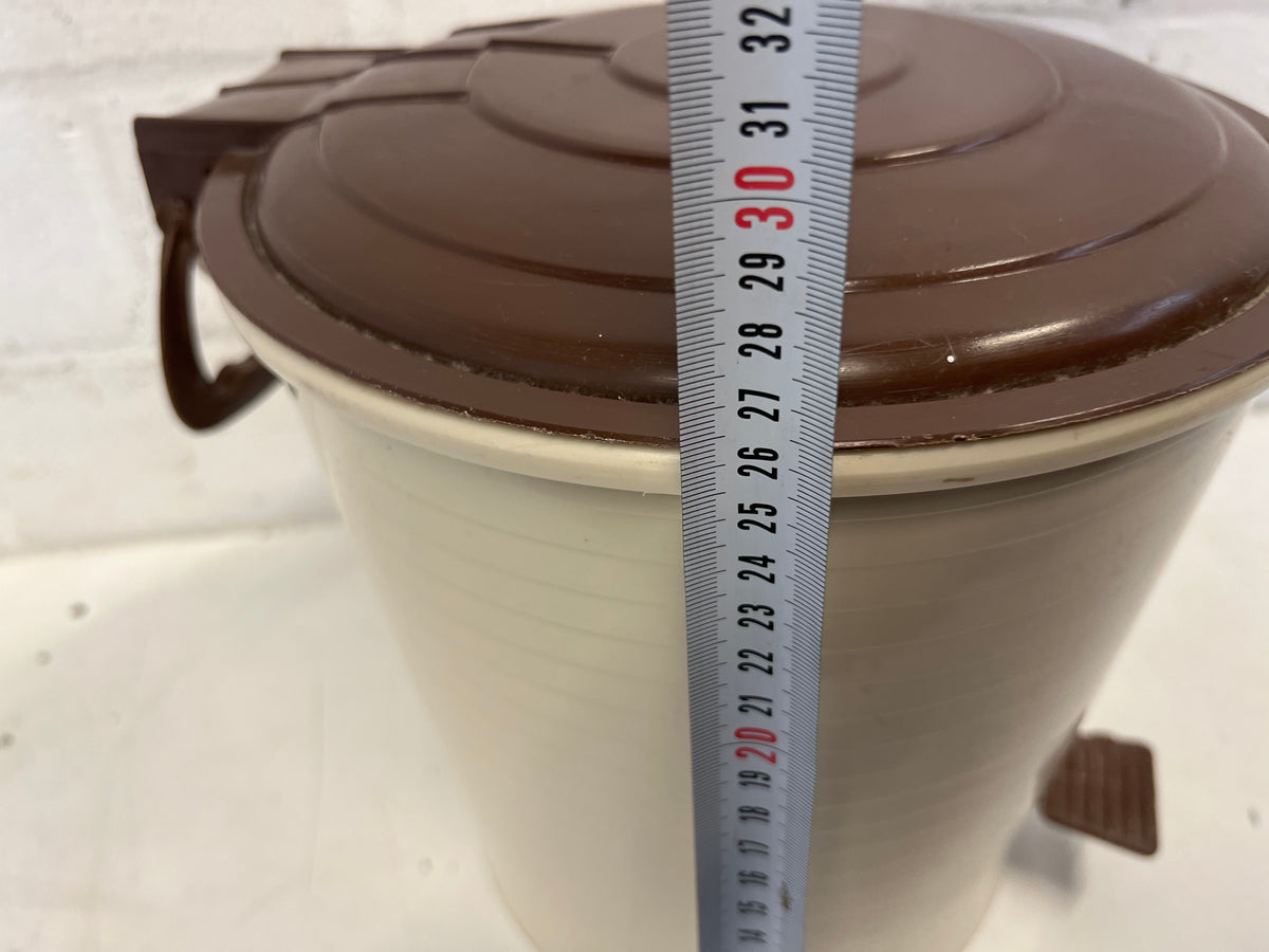 Cream and Brown Bin - 2ndhandwarehouse.com