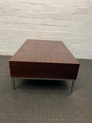 Wooden Expandable Coffee Table with Metal Stand - REDUCED