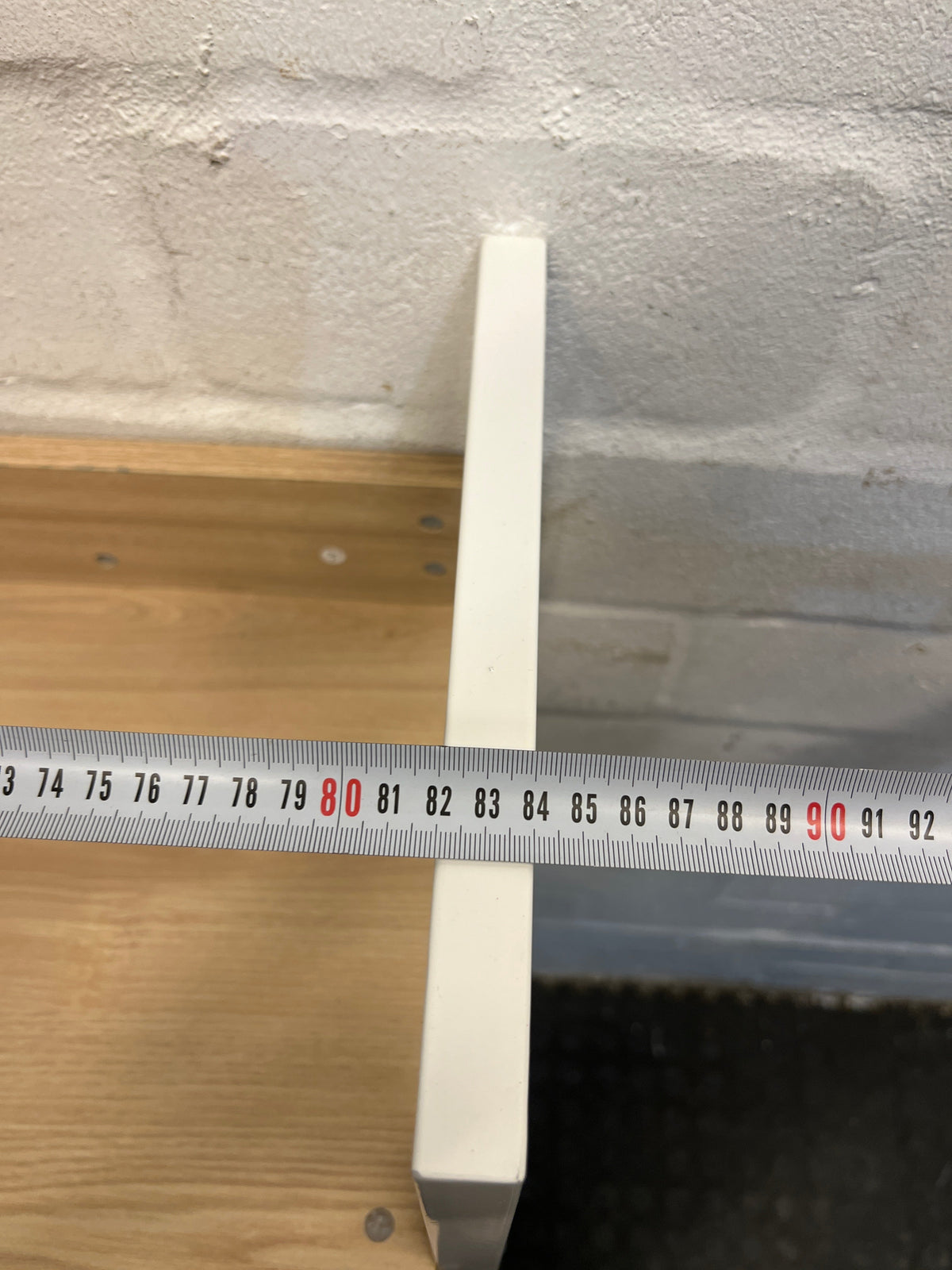 Wooden Display Shelf with White Steel Frame - REDUCED