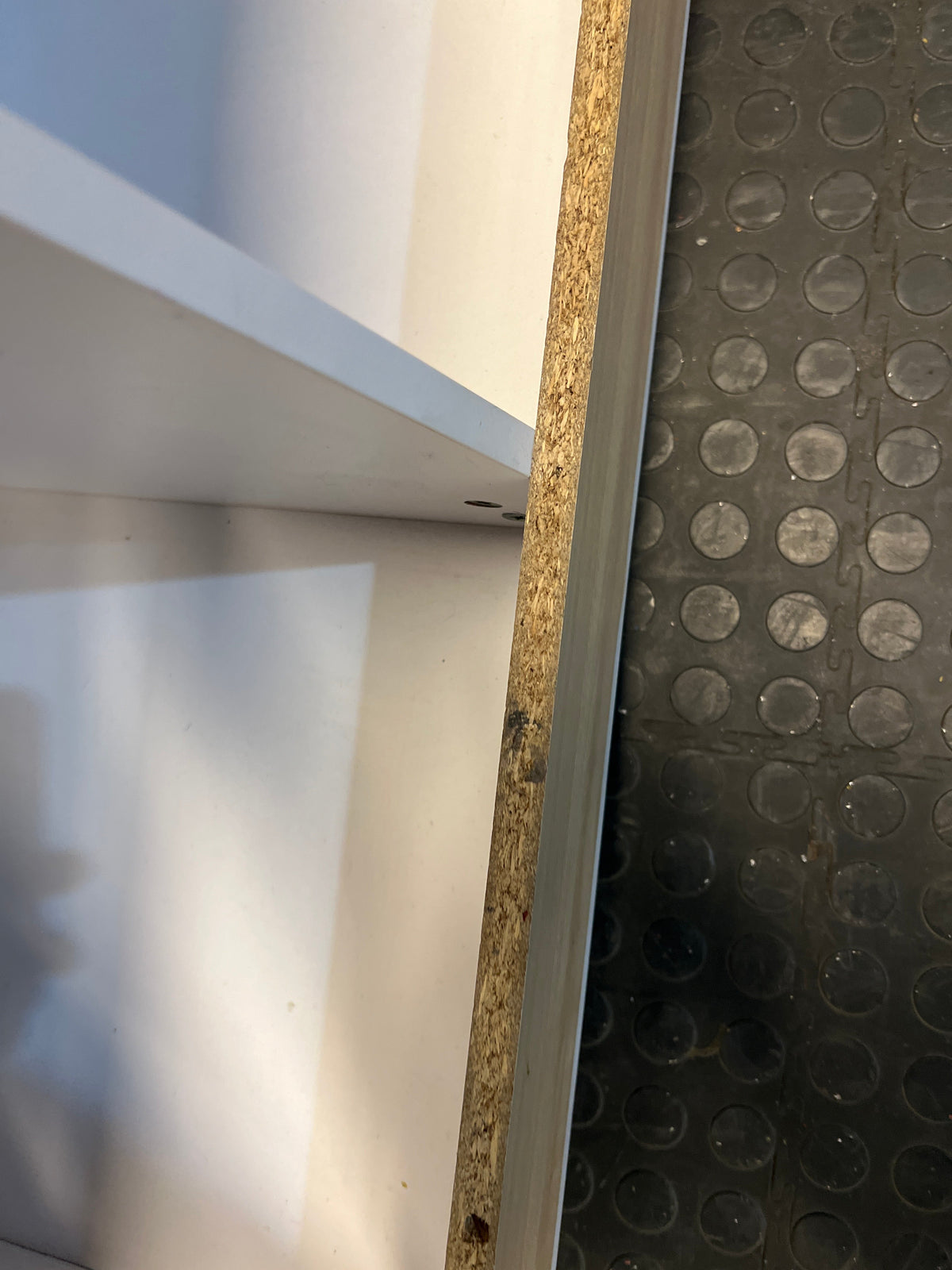 Wooden Display Shelf with White Steel Frame - REDUCED