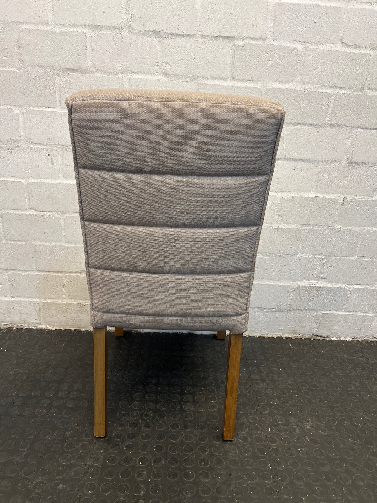 Coricraft Beige Upholstered Dining Chair with Wooden Legs - PRICE DROP