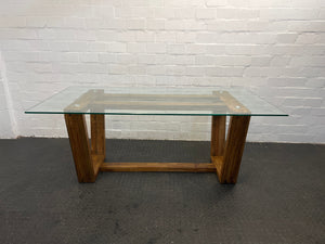 Coricraft Glass Top Dining Table - REDUCED