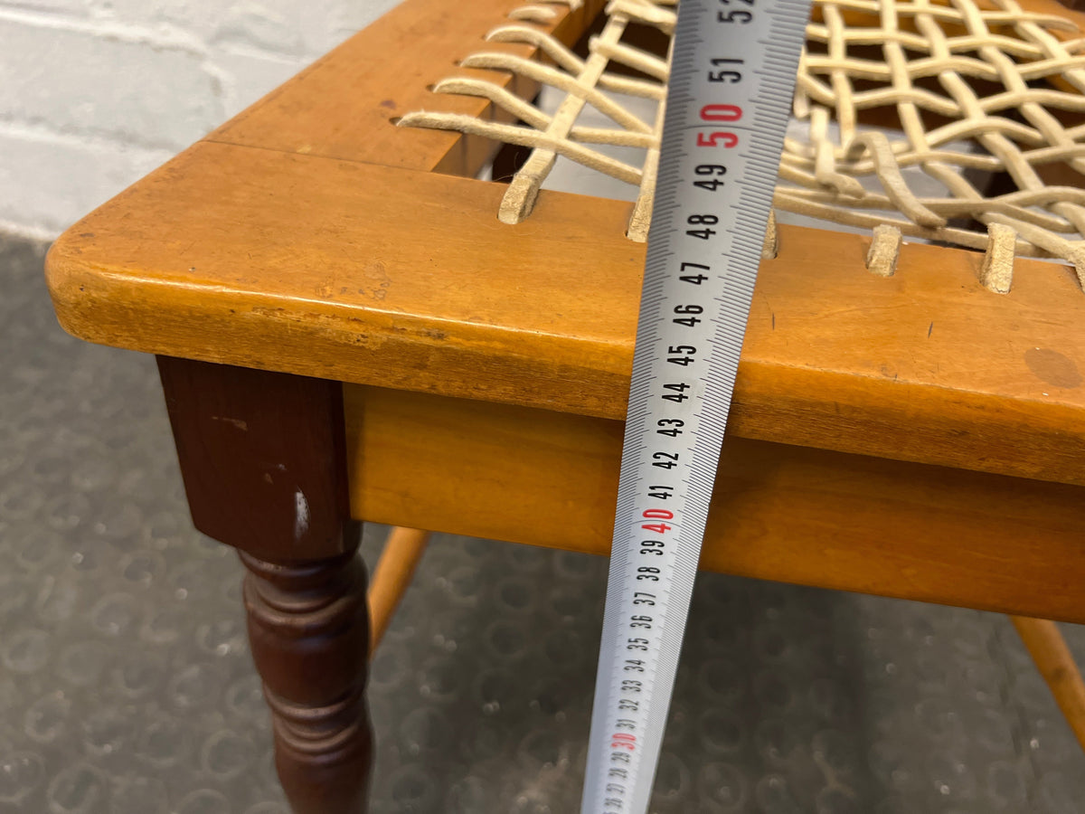 Yellow Wood Riempie Chairs (Needs to be restrung) - PRICE DROP