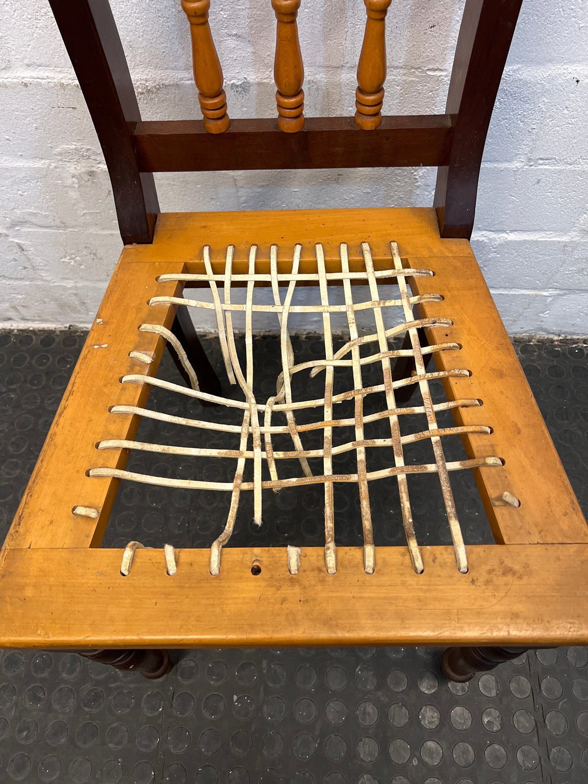 Yellow Wood Riempie Chairs (Needs to be restrung) - PRICE DROP