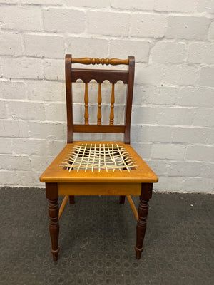 Yellow Wood Riempie Chairs (Needs to be restrung)