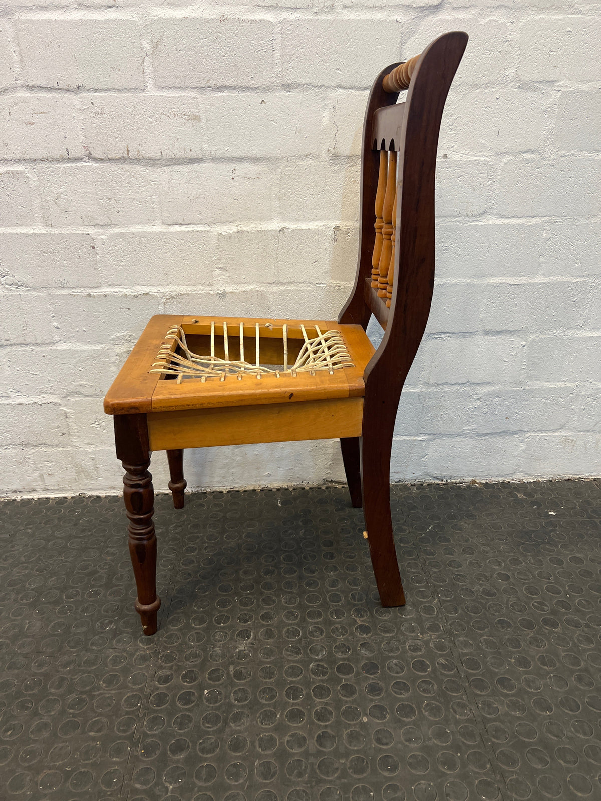 Yellow Wood Riempie Chairs (Needs to be restrung) - PRICE DROP