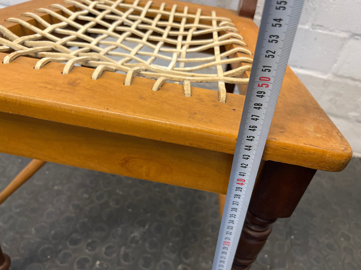 Yellow Wood Riempie Chairs (Needs to be restrung) - PRICE DROP