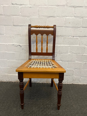 Yellow Wood Riempie Chairs (some Wear & Tear)