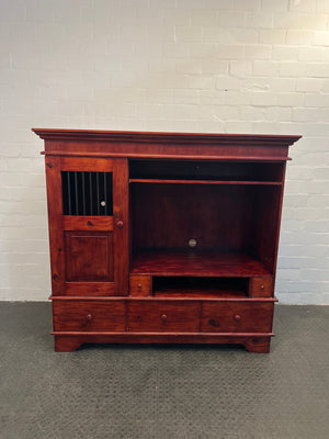 Wooden TV Unit Cabinet with Drawers - REDUCED