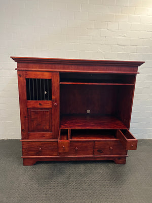 Wooden TV Unit Cabinet with Drawers - REDUCED