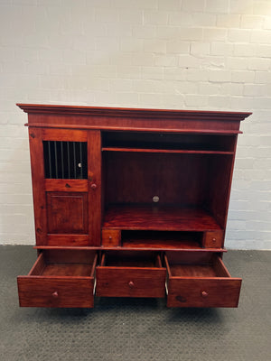 Wooden TV Unit Cabinet with Drawers - REDUCED