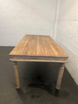 Solid Wooden Dining Table (Crack on Corner) - REDUCED