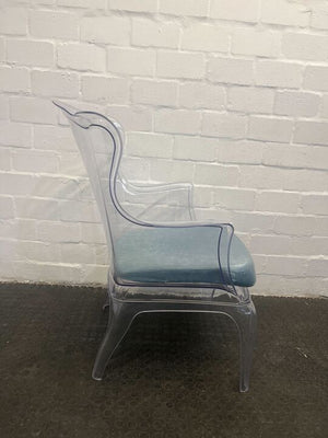 Seethrough Chair with Turquiose cushion