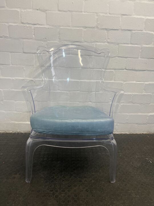 Seethrough Chair with Turquiose cushion