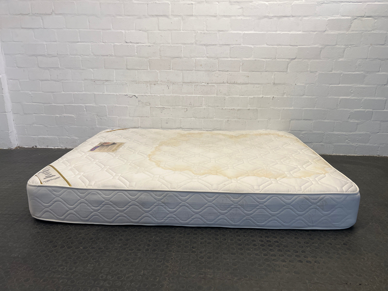 SOLD - Stained Queen Sized White Mattress