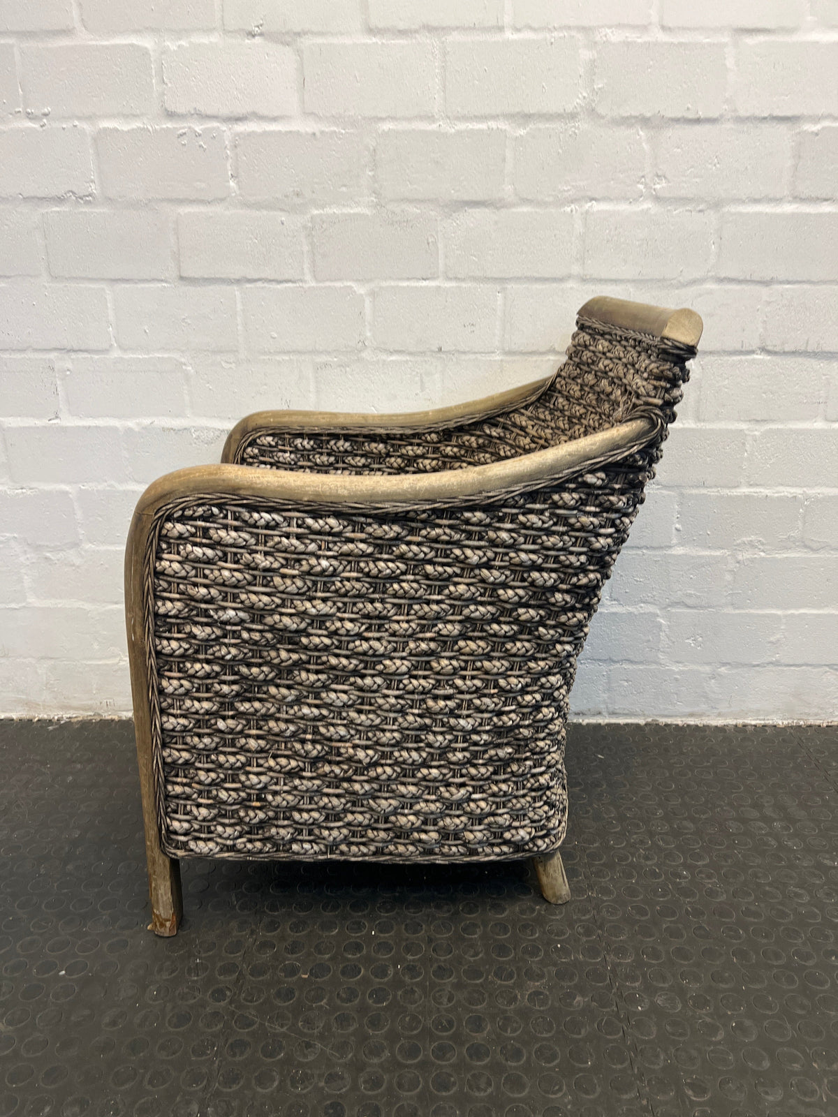 Wooden Whicker Chair (Slightly Damaged)