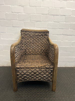 Wooden Whicker Chair (Slightly Damaged)