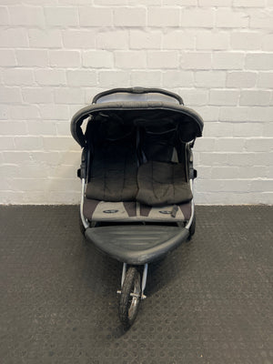 Black Twin Pram